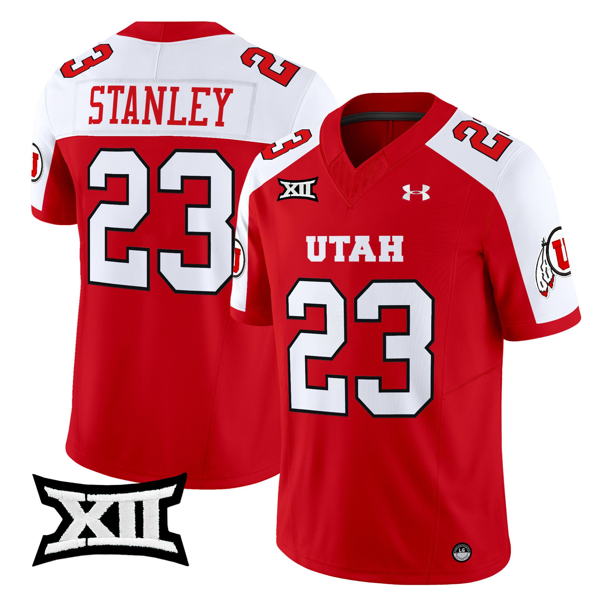 Men Utah Utes #23 Stanley Red 2024 Vapor Limited NCAA Jersey style 1->more ncaa teams->NCAA Jersey